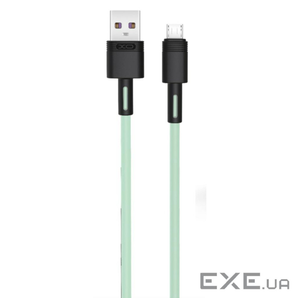 Дата кабель USB 2.0 AM to Micro 5P 1.0m 5A green XO (NB166-M-1-GR)