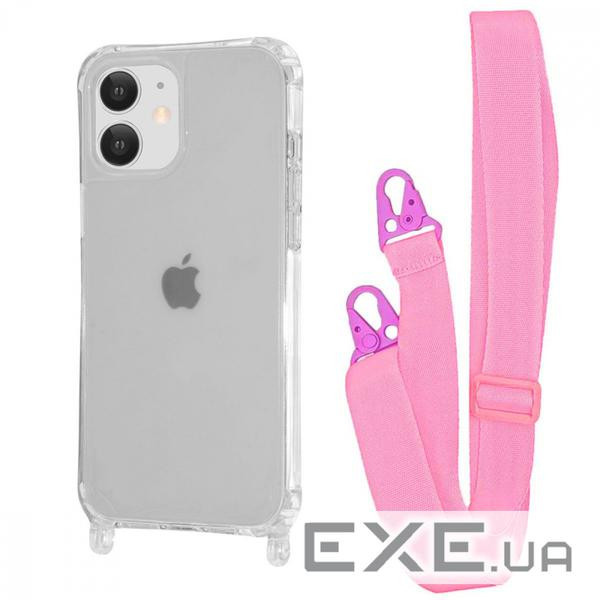 Чохол WAVE Clear Case with Strap iPhone 11 pink (57006 pink)