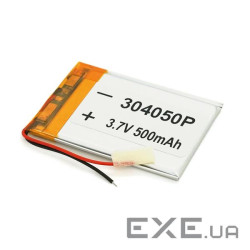 Літій-полімерний акумулятор 3*40*50mm (Li-ion 3.7В 500мА&middot,год) (304050) ) (304050)