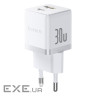 Зарядний пристрій Baseus 1xUSB-C 30W + 1xUSB white (P1011160A213-00)