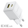 Зарядний пристрій Baseus 1xUSB-C 30W + 1xUSB white (P1011160A213-00)