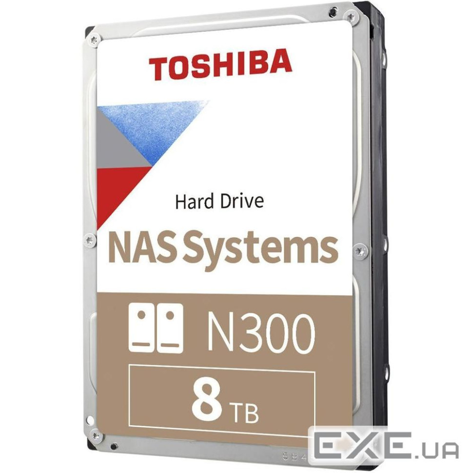 Накопитель HDD SATA 8.0TB Toshiba N300 NAS 7200rpm 512MB (MN10ADA800S)