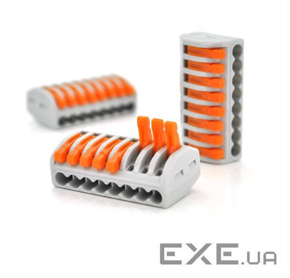 Клема з натискними затискачами 8-провідна WAGO K222-418 для розподільних коробок, 8- (K222-418 / 10)