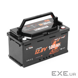 Акумуляторна батарея Li-TIME LiFePO4 12.8V 100Ач 1280Wh Bluetooth, 4000C (L12V100-100-H190-BT4AC150)