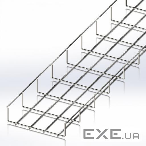 Лоток сітчастий WBB 200х50мм, проволока D4 мм, белый цинк, 2,5 м (CMS-WBB4-20050Z)