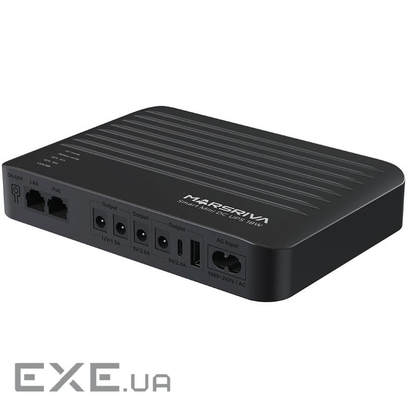 ДБЖ Marsriva DC UPS для роутерів KP5 Max 4xDC+USB+USB-C+PoE OUT, 5V/9V/12V/24V 18 (KP5 Max_MARSRIVA)