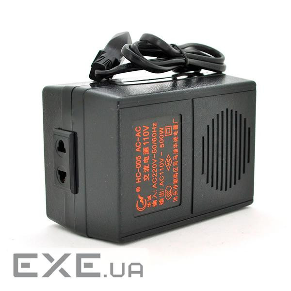 Перетворювач напруги трансформаторний 500W Input 220 V / Output 110V, + універсальна р (HC-005-500W) (HC-005-500W)