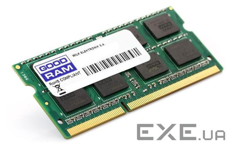 Модуль пам'яті GOODRAM SO-DIMM DDR3 1600MHz 4GB for Apple iMac (W-AMM16004GL) (W-AE18S04G)