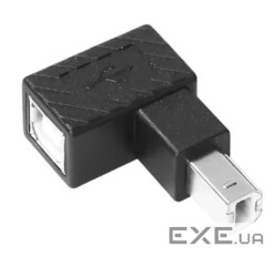 Перехідник обладнання USB2.0 B M/F,адаптер кутовий 90ёвверх UP,чорний (62.09.8439-1) (62.09.8439-1)