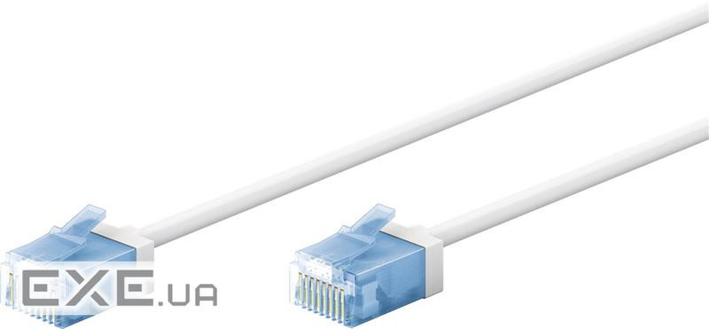Патч-корд неекранований RJ45 UTP6a 1.0m,patch Slim U-Flexi LSOH PoE+ Cu,білий (75.07.4286-1) (75.07.4286-1)