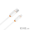 Дата кабель USB 2.0 AM to Lightning 1.0m 3A white XO (XO-CB-300UL-WH)