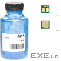 Тонер HP CLJ M180/181 35г Cyan +chip AHK (1505183)