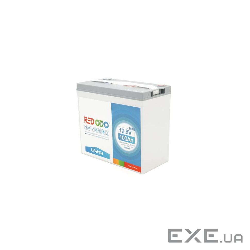 Акумуляторна батарея LiFePO4 Redodo 12.8V 100Ah , Mini,1280Wh, BMS 100A, 32 (R12V100-100-MINI16-A60)