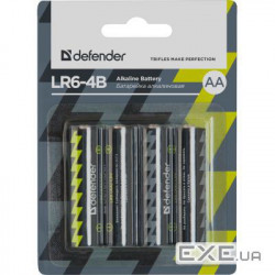 Батарейка Defender AA LR6-4B * 4 (56012)
