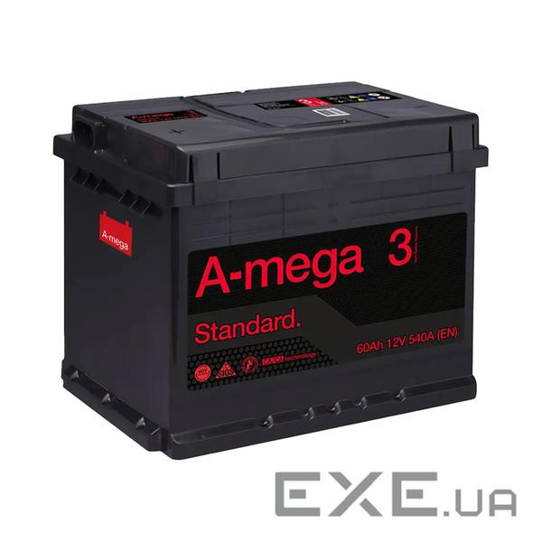 Акумулятор авто Мегатекс A-mega Standard (М3) 6СТ-60-АЗ (лев) ТХП 540 (25346)