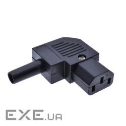 Гніздо FreeEnd-IEC(C13),10A 90ё вправо кутовий конектор,чорний (62.09.8197-1) (62.09.8197-1)
