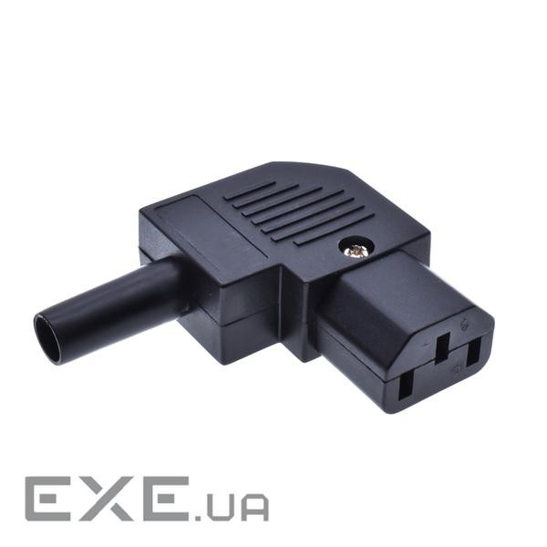 Гніздо FreeEnd-IEC(C13),10A 90ё вправо кутовий конектор,чорний (62.09.8197-1) (62.09.8197-1)