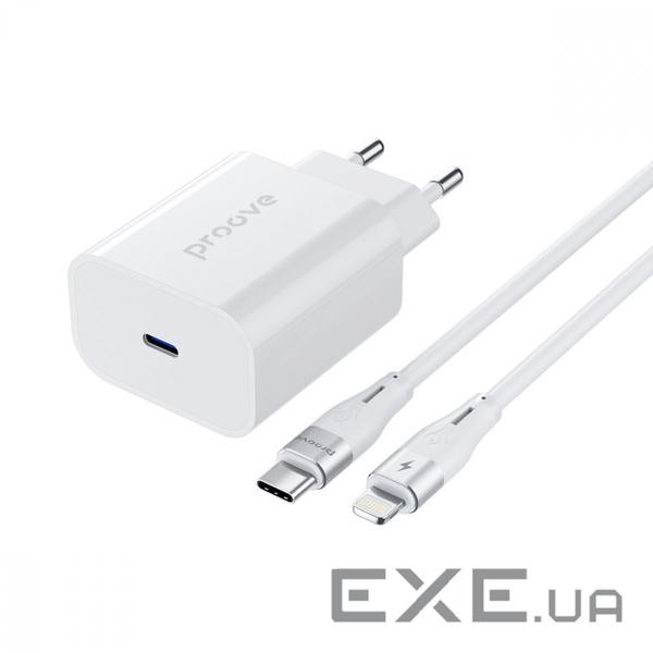 СЗУ Proove Rapid 20W (Type-C) + Кабель Type-C to Lightning white (WCRP20012102)