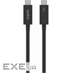 Дата кабель USB-C to USB-C 2.0m Thunderbolt 4 40Gbps 100w black Belkin (INZ002BT2MBK)