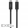 Дата кабель USB-C to USB-C 2.0m Thunderbolt 4 40Gbps 100w black Belkin (INZ002BT2MBK)
