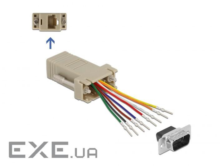 Перехідник обладнання COM(DB9)-RJ45 UTP5e M/F,Assemble Kit (RS232 over TP),сірий (62.09.8015-1)