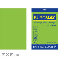 Папір Buromax А4, 80g, INTENSIVE green, 20sh, EUROMAX (BM.2721320E-04)