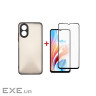 Чохол до мобільного телефона Dengos Kit for OPPO A38 case + glass (Black) (DG-KM-05)