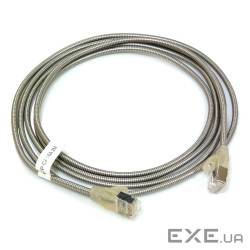 Патч-корд FTP, 3 м, кат. 6А, армований, сріблястий (PAFT7300-C6a-MS) (PAFT7300-C6a-MS)