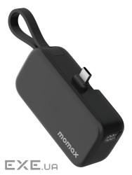 Портативний зарядний пристрій USB-C 5000MAH BLACK IP130D MOMAX
