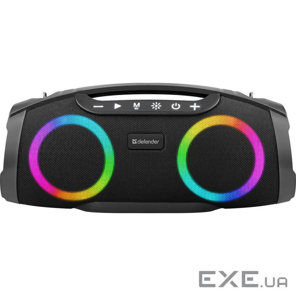 Акустична система 1.0 Defender Beatbox 30, 30Вт Bluetooth/RGB/FM/USB/TF/AUX/TWS чорна (65231)