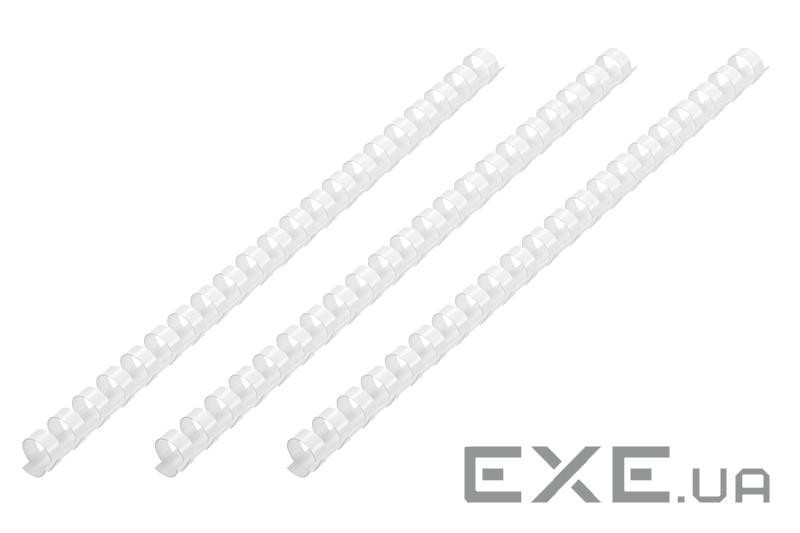 Пластикові пружини для біндеру 2E, 19мм, білі, 100шт (2E-PL19-100WH)