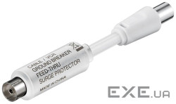 Перехідник відео RF:Coaxial M/F,75 Ohm Galvanic Separator 0.1m,білий (75.06.7228-1) (75.06.7228-1)