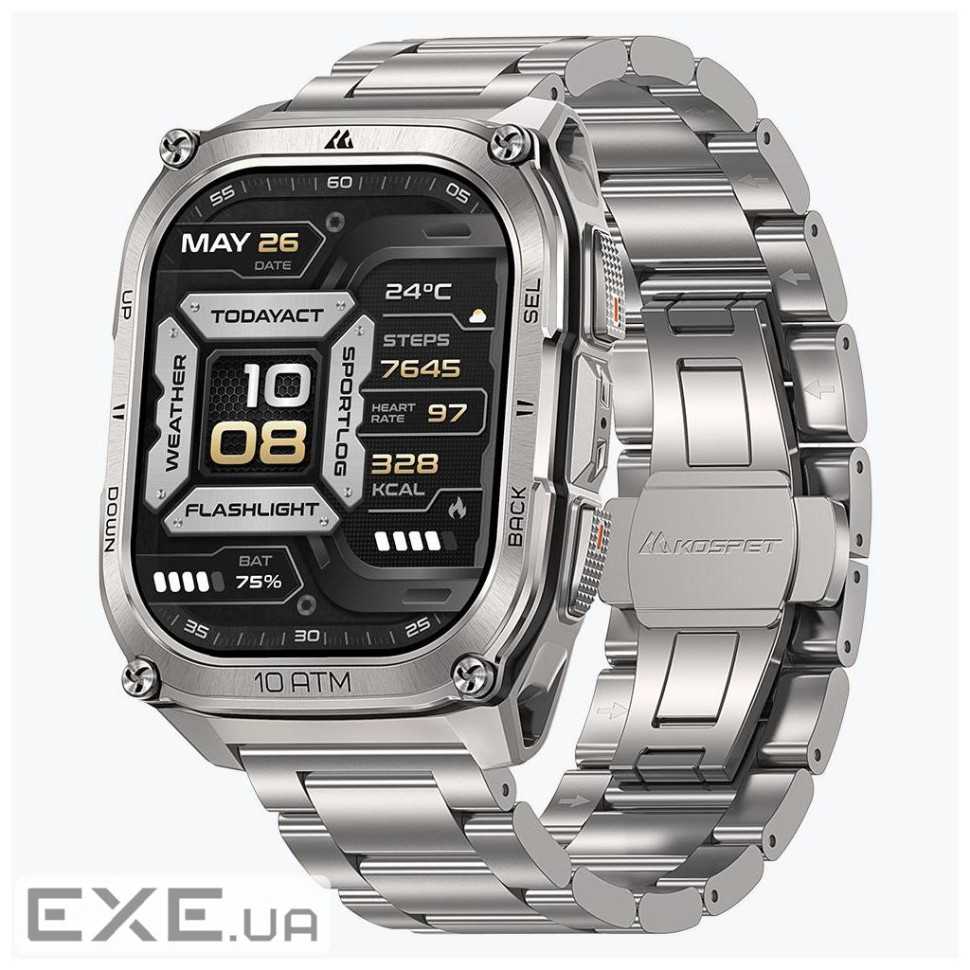 Смарт-годинник KOSPET TANK M4SE SILVER (6978602500638)