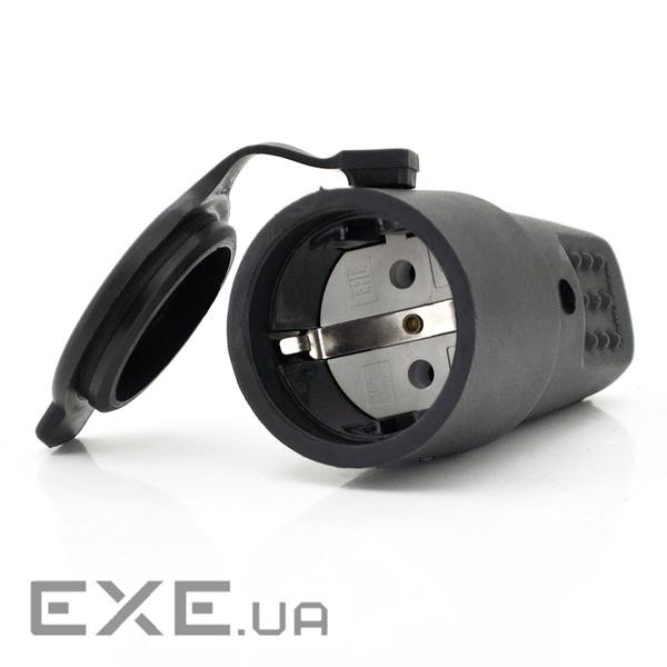 Штепсельний роз&apos,єм з заземленням IP44 16A 250V 602228, Black IP44 16A 250V 602228, Black
