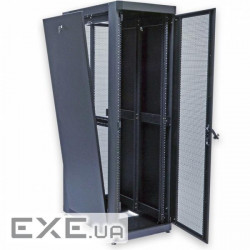 Шафа 19 42U, 610х1055 мм (Ш * Г), чорний, перфоровані двері (66%) (UA-MGSE42610MPB)