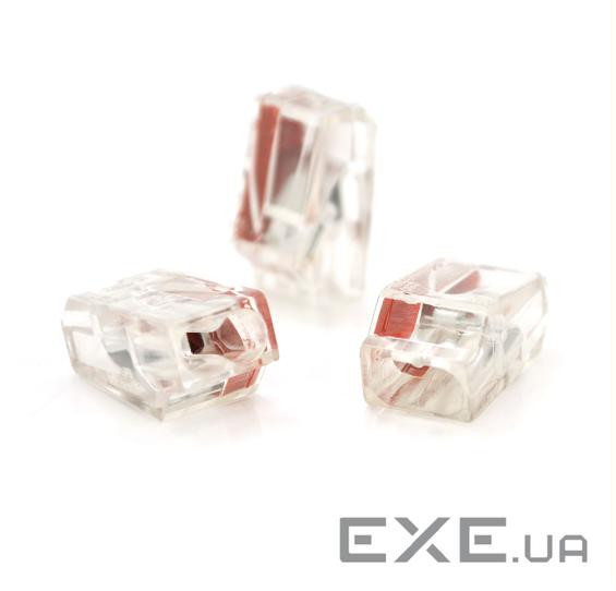 Клема сполучна 2-провідна WAGO К773-252 для розподільних коробок, 2-pin, прозоро-че (К773-252 / 50)