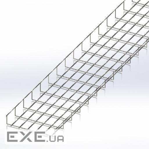 Лоток сітчастий WBB 300х50мм, проволока D4 мм, белый цинк, 2,5 м (CMS-WBB4-30050Z)