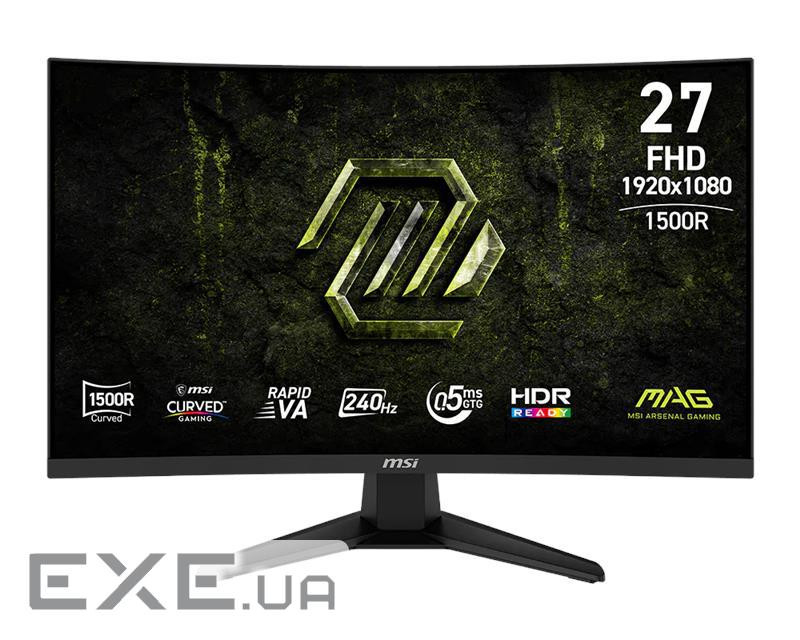 Монітор MSI 27" MAG 275CF-X24 2xHDMI, DP, Audio, VA, 240Hz, 0.5ms, sRGB 111%, (9S6-3CE91H-012)