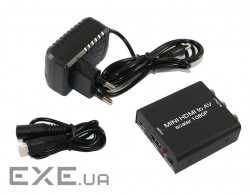 Video converter ATCOM HDMI to AV Black (15275)