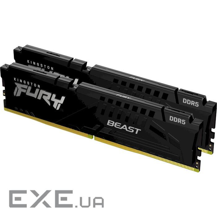 Модуль пам'яті KINGSTON FURY Beast EXPO Black DDR5 5200MHz 64GB Kit 2x32GB (KF552C40BB2K2-64)