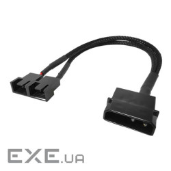 Кабель живлення внутрішній MoleX-FanPower 3p M/M,x2 (2x5V) 0.27m Sleeve (62.09.8297-1)