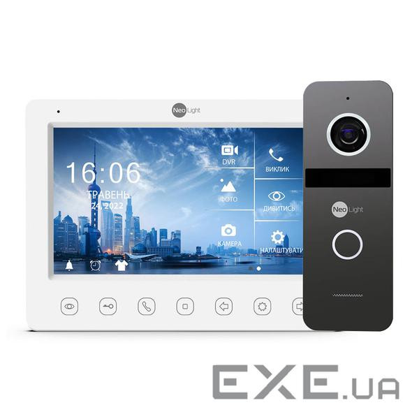 Комплект відеодомофона Neolight NeoKIT FHD Pro Graphite: відеодомофон 7” з детектором руху та 2 М
