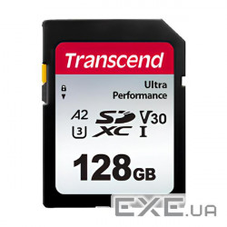 Карта пам'яті TRANSCEND SDXC 340S 128GB UHS-I U3 V30 A2 (TS128GSDC340S)