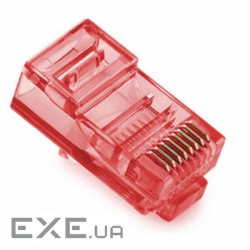 Конектор RJ45 cat.5e UTP 8P8C Red 100 шт Merlion (05357)