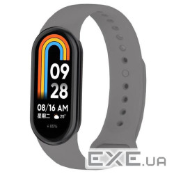 Силіконовий ремінець BeCover для Xiaomi Mi Smart Band 8 Steel Gray (709397)