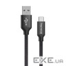 Дата кабель USB 2.0 AM to USB-C 2.0m black ColorWay (CW-CBUC008-BK)