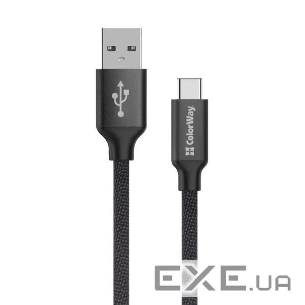 Дата кабель USB 2.0 AM to USB-C 2.0m black ColorWay (CW-CBUC008-BK)