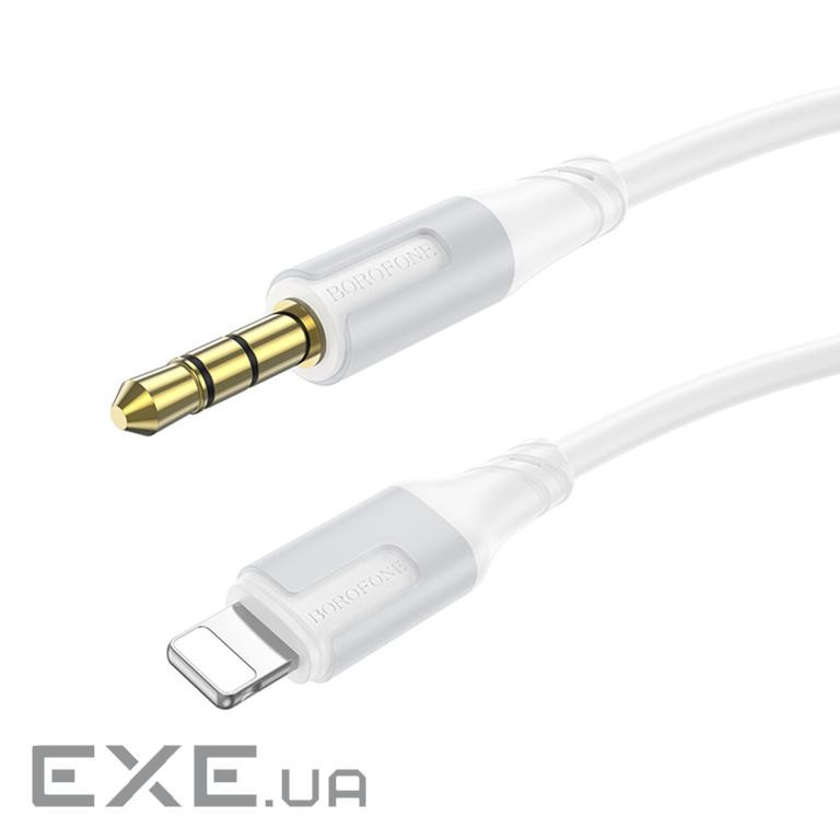 Кабель мультимедійний Lightning to 3.5mm M 1.0m white BOROFONE (6941991108570)