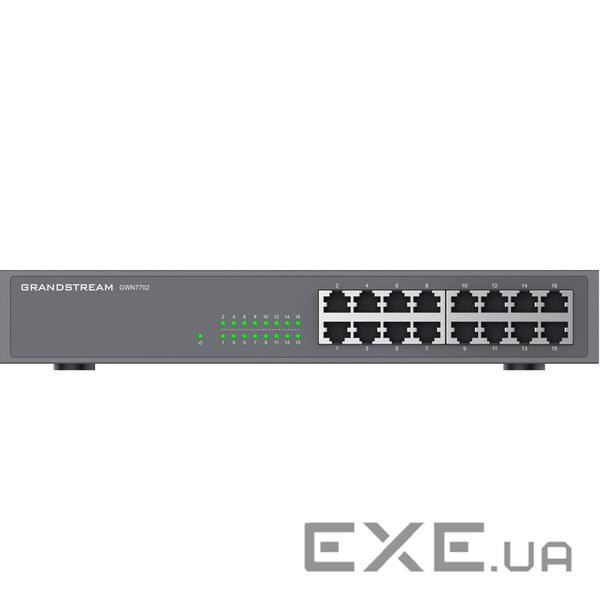Grandstream GWN7702, Unmanaged Network Switch, 16x GbE RJ45, metal case