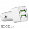 Зарядний пристрій ColorWay 2USB AUTO ID 2.4A (12W) white (CW-CHA009-WT)